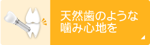 天然歯のような噛み心地を