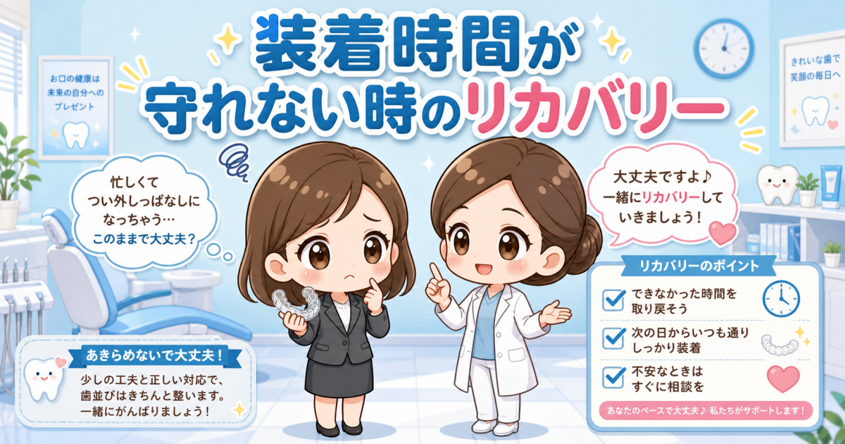 マウスピース装着時間を守れない…追加費用を防ぐリカバリー対処法