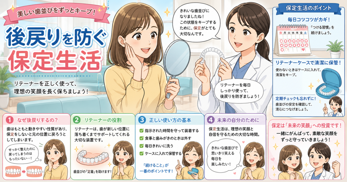 もう後戻りで後悔しない！多忙な30代の矯正後リテーナー生活術