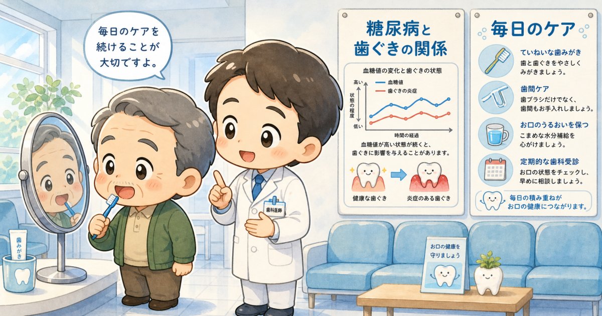 糖尿病で歯周病が心配な方へ!関係性と5つのセルフケア