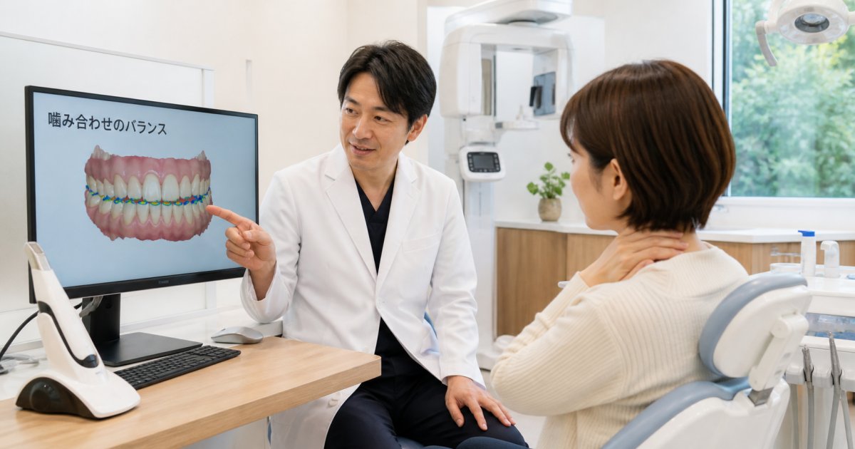 歯並びが悪いと噛み合わせに影響?肩こりや頭痛との関係を解説