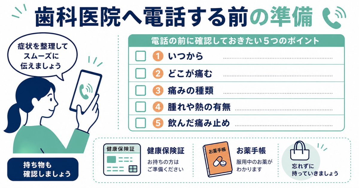 歯科医院への受診前に準備したい連絡手順と伝え方の要点