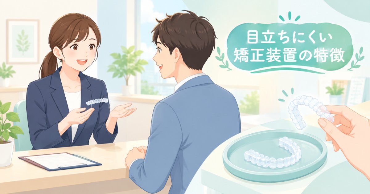 職場や日常で目立ちにくい矯正装置の種類と向き不向き