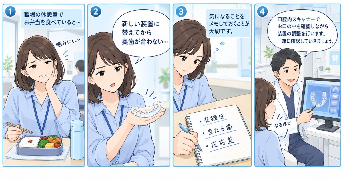 マウスピース矯正で噛み合わせが合わない|食事しづらいときの対処