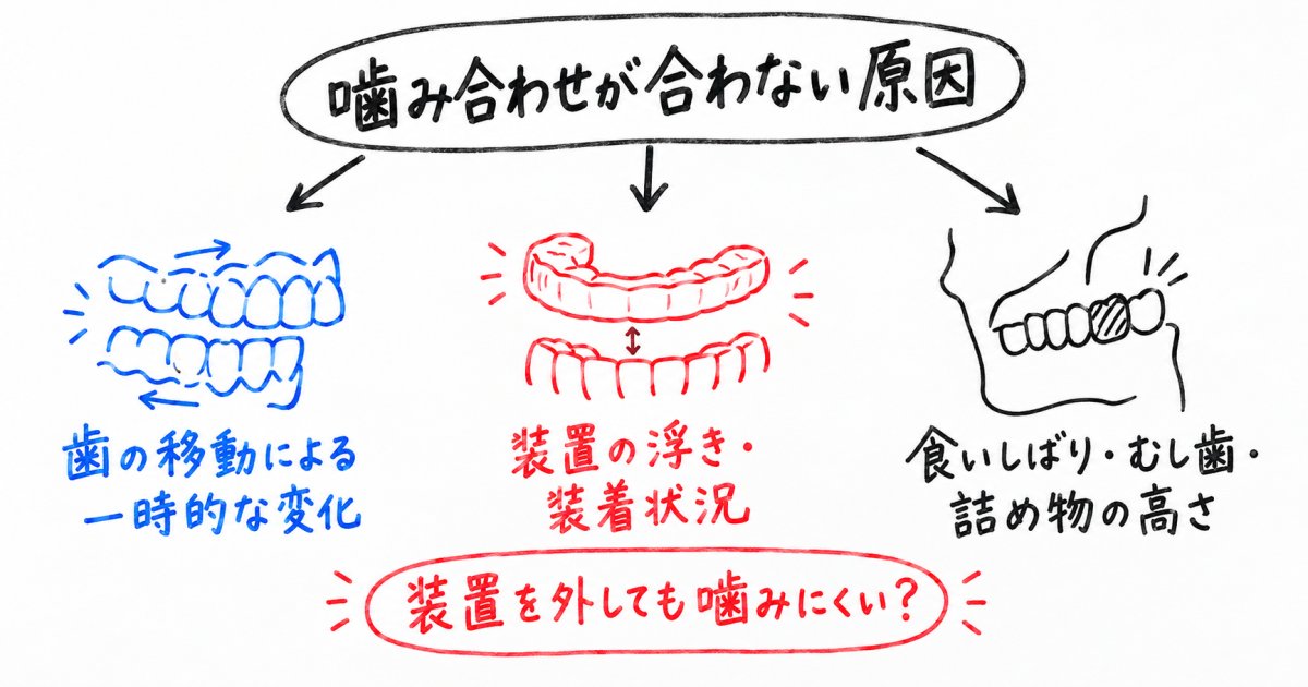 マウスピース矯正中に噛み合わせが合わないのはなぜ?