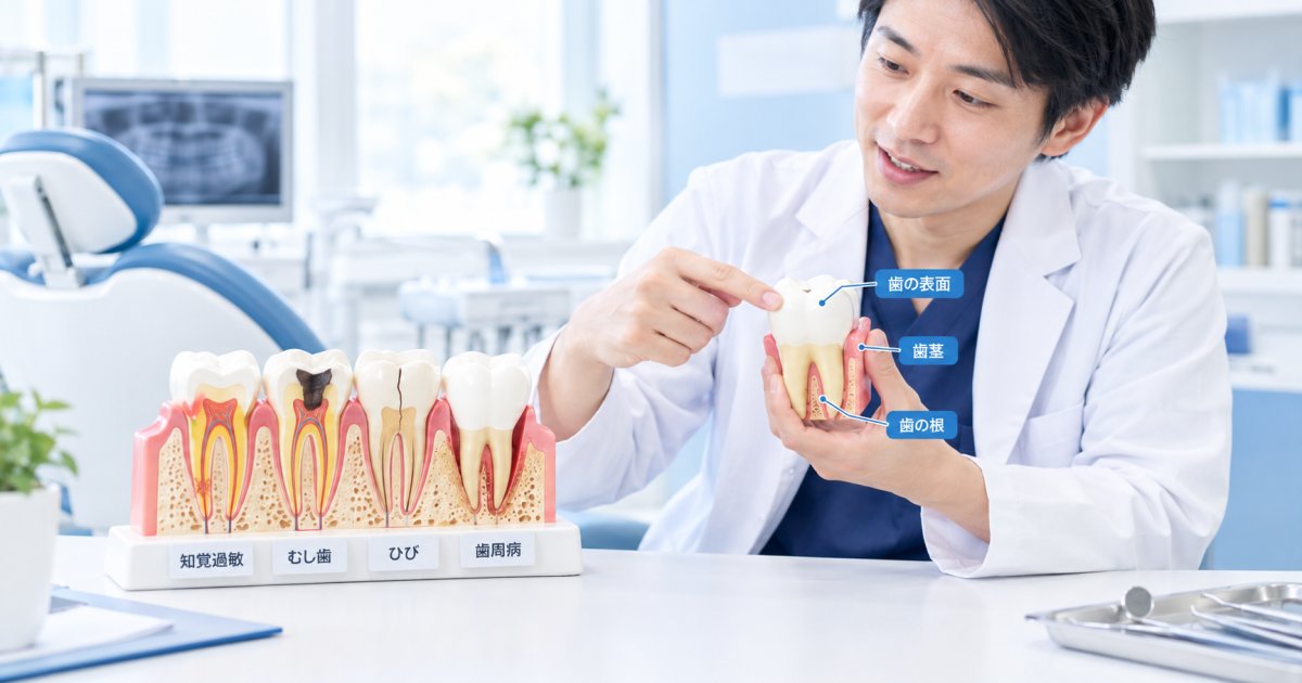 しみる・噛むと痛い・ぐらつく症状は、同じ原因で起こる？