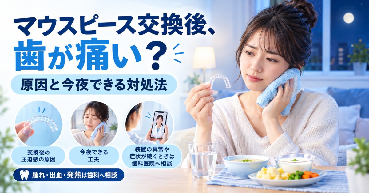 マウスピース矯正の交換後に歯が痛い？原因と今夜できる対処法