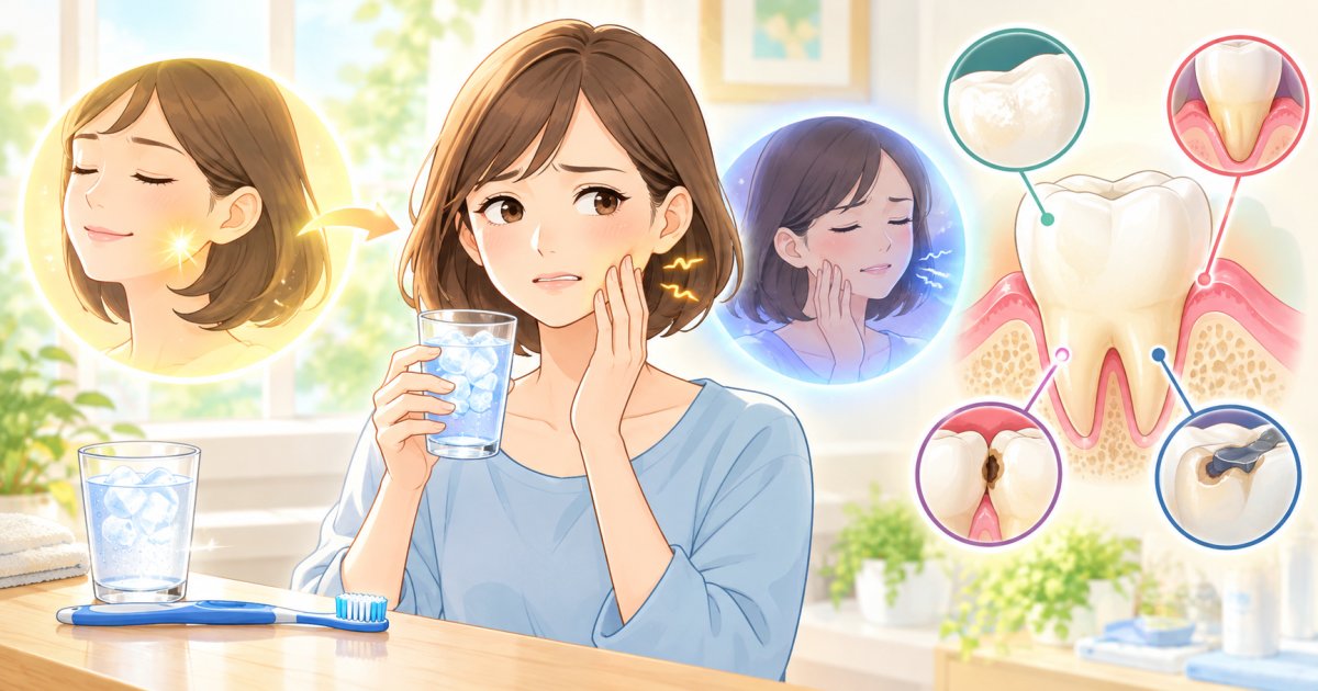 知覚過敏と虫歯の違いを痛みが続く時間や歯の見た目でチェックする方法